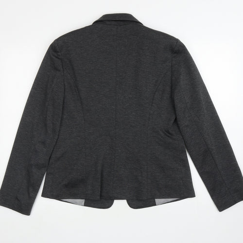 BHS Womens Grey Polyester Jacket Blazer Size 14