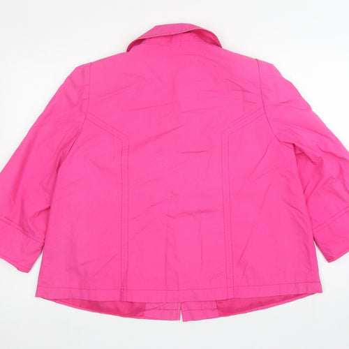 Marks and Spencer Womens Pink Jacket Size 14 Button