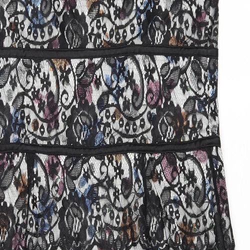 Trinny & Susannah Womens Multicoloured Floral Polyester Tank Dress Size 14 Sweetheart Zip