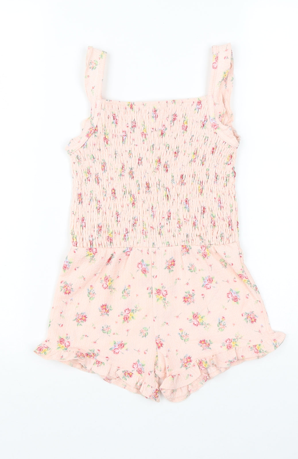 Matalan Girls Pink Flecked Polyester Playsuit One-Piece Size 4-5 Years Pullover