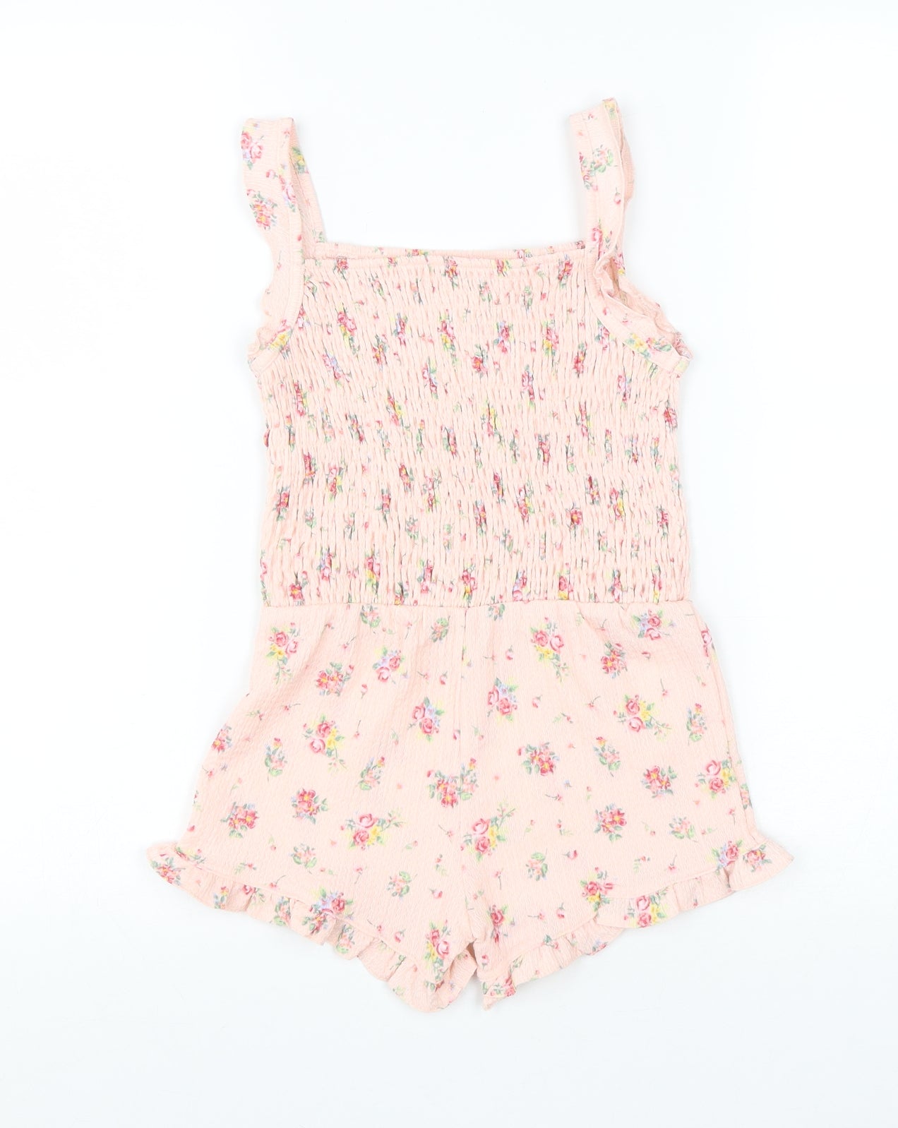 Matalan Girls Pink Flecked Polyester Playsuit One-Piece Size 4-5 Years Pullover