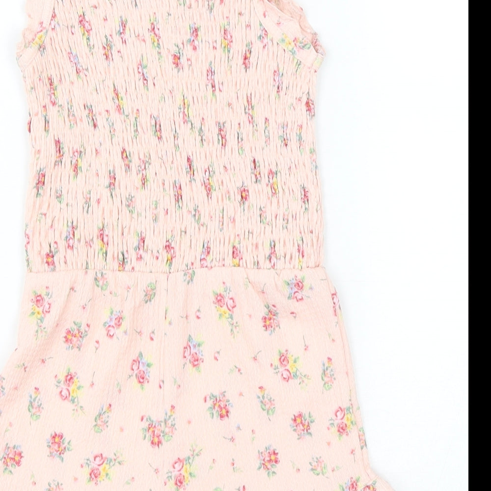 Matalan Girls Pink Flecked Polyester Playsuit One-Piece Size 4-5 Years Pullover