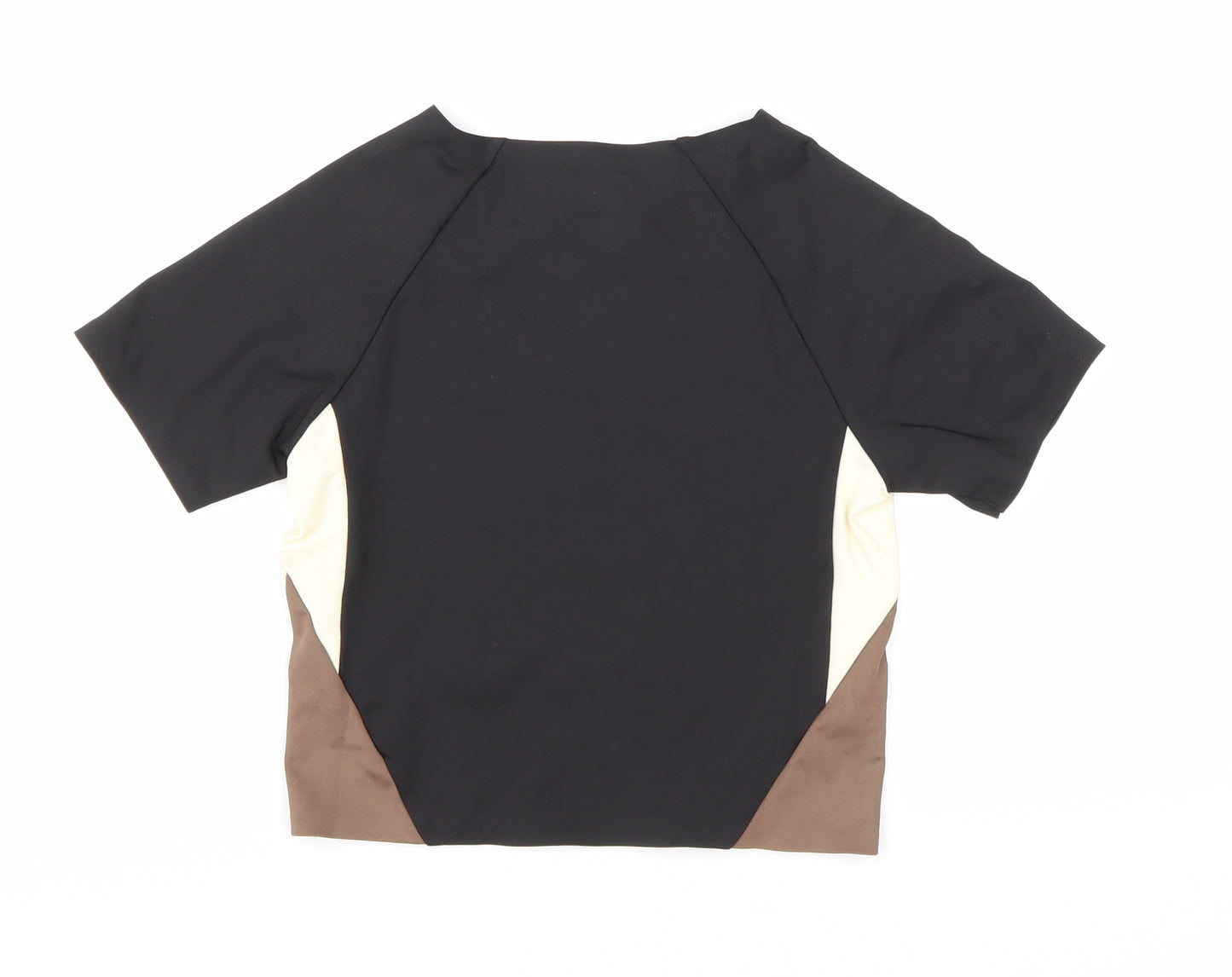 Zara Girls Multicoloured Colourblock Polyester Basic T-Shirt Size 13-14 Years Round Neck Pullover - Keep Active
