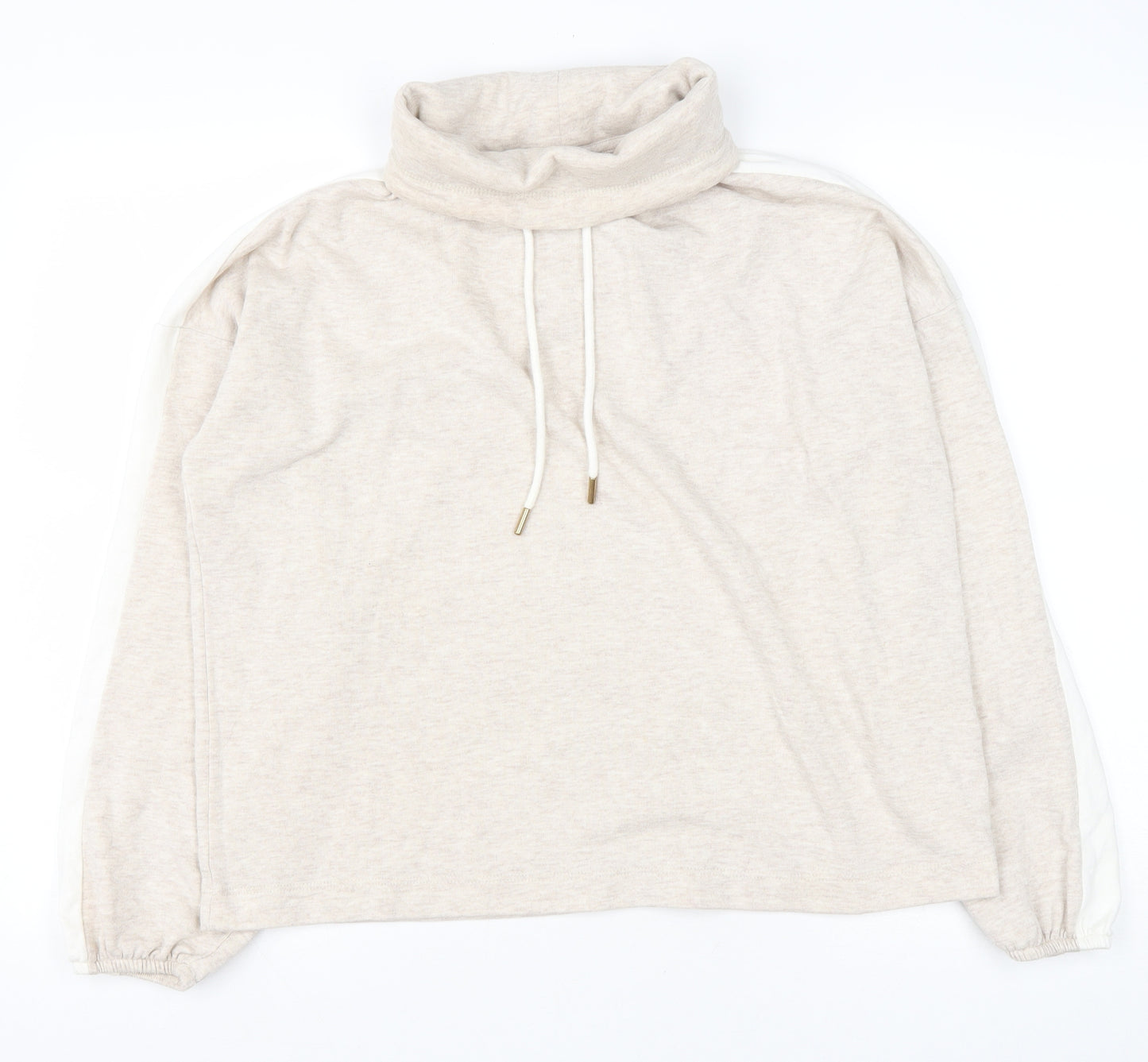 F&F Womens Beige Cotton Pullover Sweatshirt Size 10 Pullover