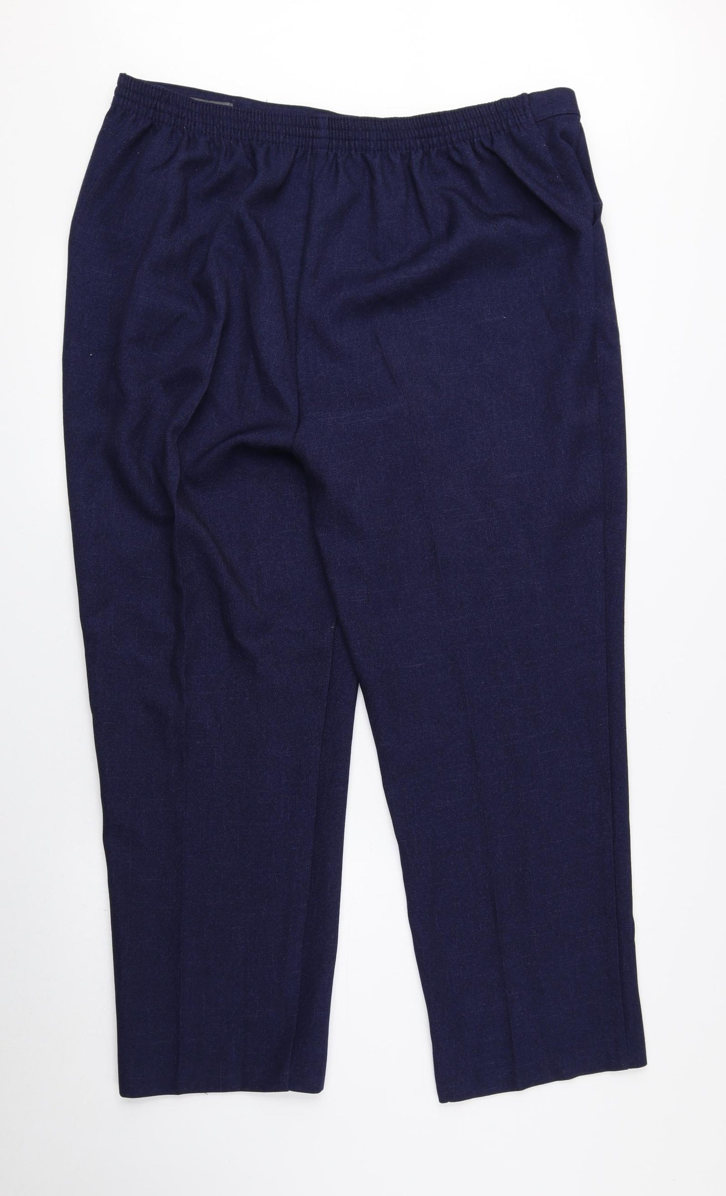 Papaya Womens Blue Polyester Trousers Size 18 L26 in Regular