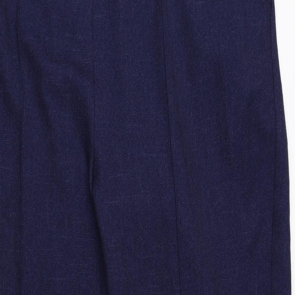 Papaya Womens Blue Polyester Trousers Size 18 L26 in Regular