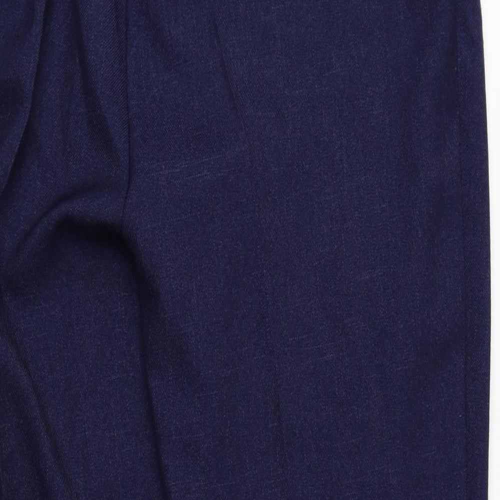 Papaya Womens Blue Polyester Trousers Size 18 L26 in Regular