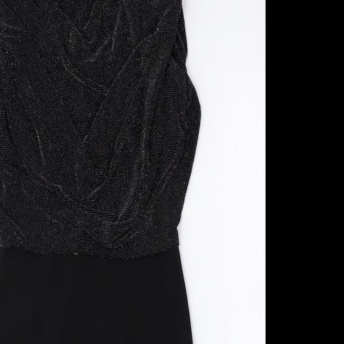Urban Bliss Womens Black Nylon Bodycon Size 8 Cowl Neck Pullover