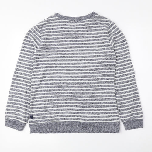 Love to Lounge Womens Blue Round Neck Striped Polyester Pullover Jumper Size XS - Future Dreamer