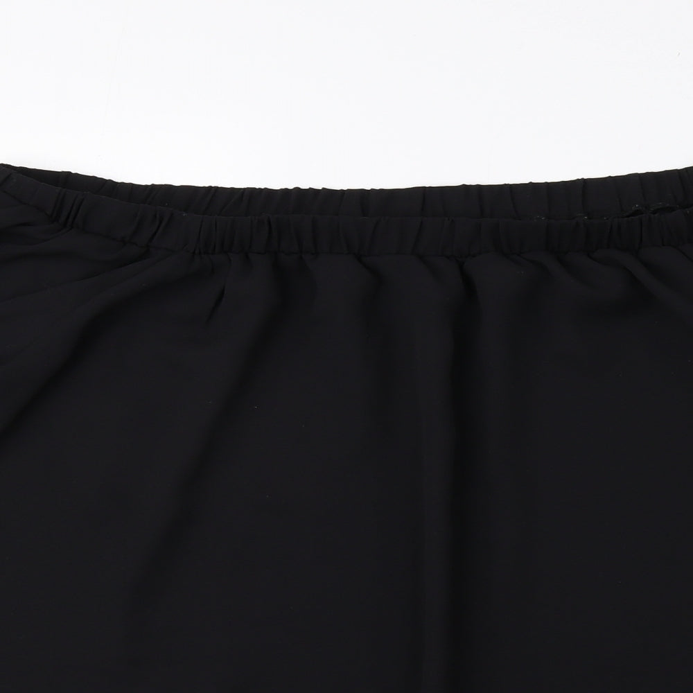 ASOS Womens Black Polyester Basic Blouse Size 12 Off the Shoulder