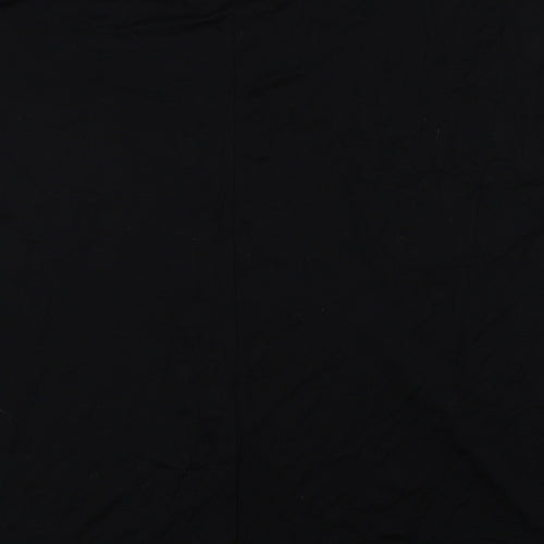 F&F Womens Black Viscose Basic Blouse Size 10 Round Neck - Mickey Reindeer