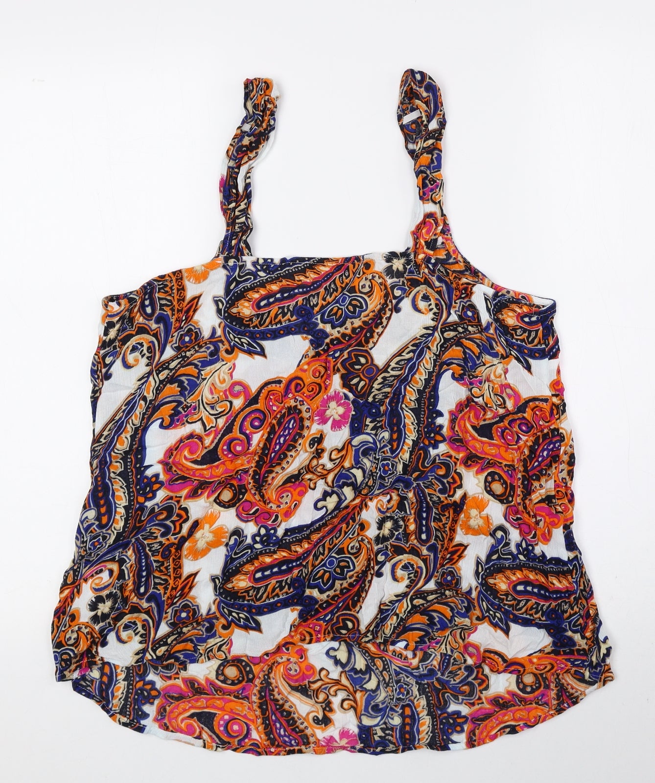 NEXT Womens Multicoloured Paisley Viscose Camisole Tank Size 14 Round Neck