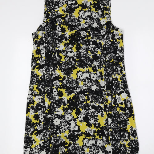 Atmosphere Womens Multicoloured Floral Polyester Shift Size 12 Boat Neck Zip