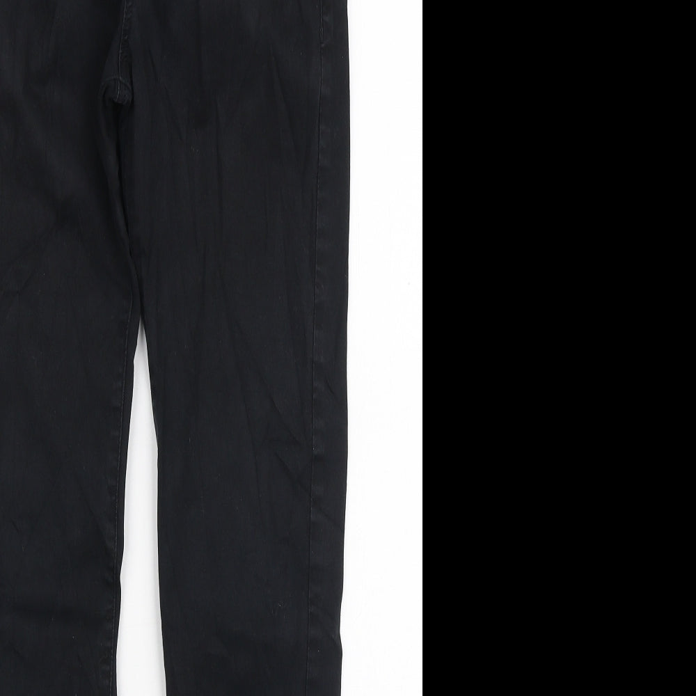 Bershka Womens Black Cotton Skinny Jeans Size 10 L27 in Regular Zip
