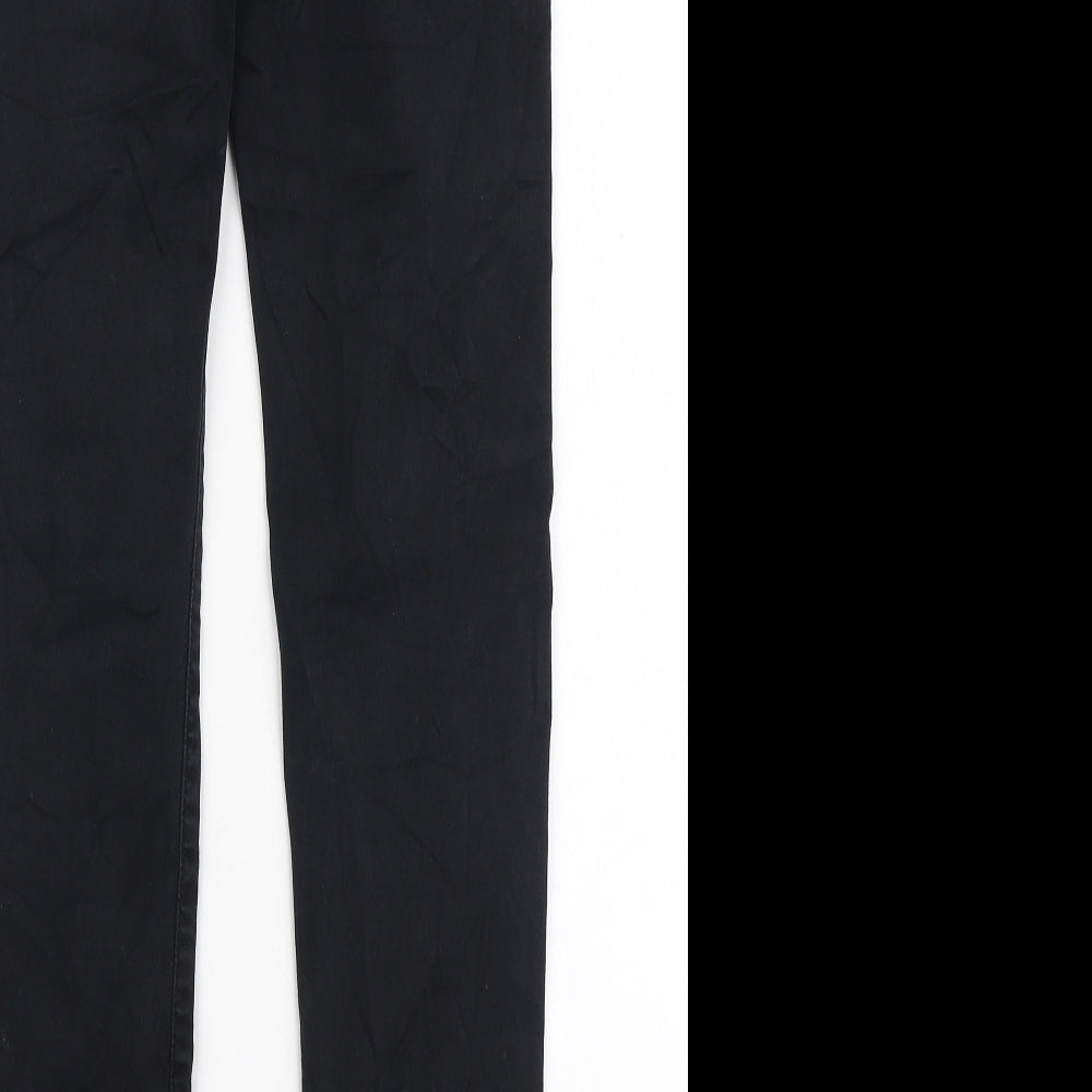 Bershka Womens Black Cotton Skinny Jeans Size 10 L27 in Regular Zip