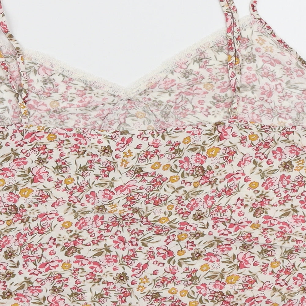 Primark Womens Multicoloured Floral Viscose Camisole Tank Size XL V-Neck