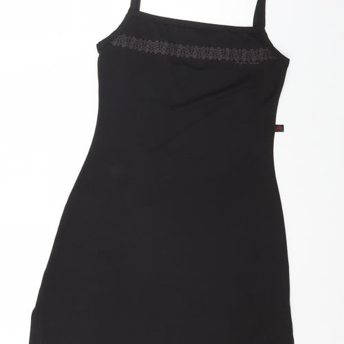 Aztec rose Womens Black Elastane Bodycon Size 36 Square Neck - Logo