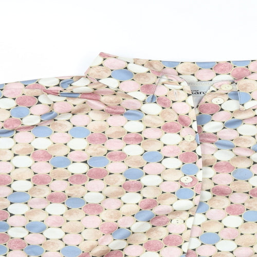 Finnkarelia Womens Multicoloured Geometric Polyester Basic Button-Up Size 8 Collared
