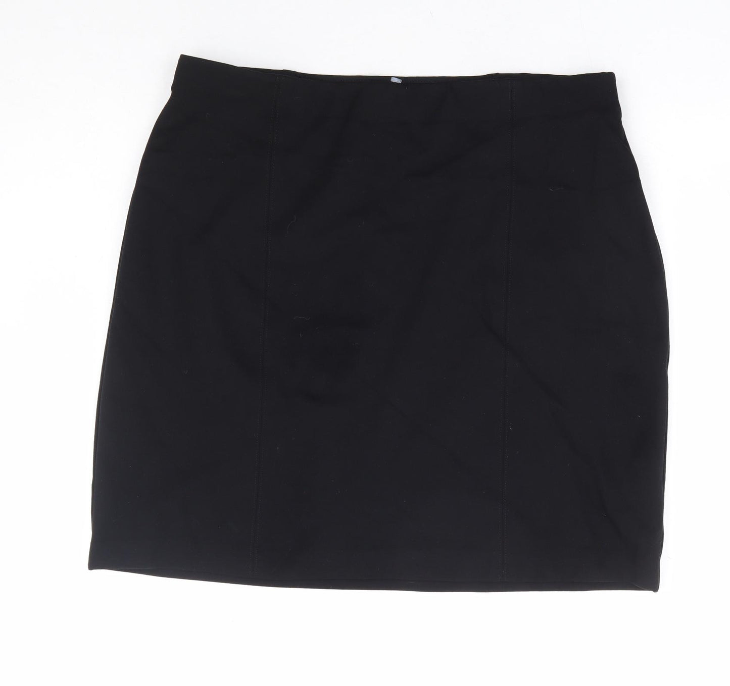 Marks and Spencer Womens Black Viscose A-Line Skirt Size 16