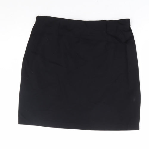 Marks and Spencer Womens Black Viscose A-Line Skirt Size 16