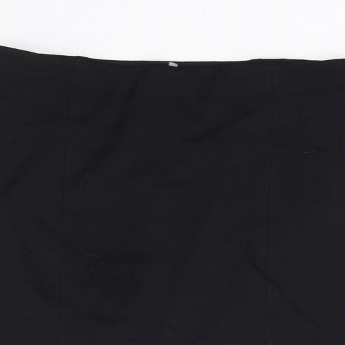 Marks and Spencer Womens Black Viscose A-Line Skirt Size 16