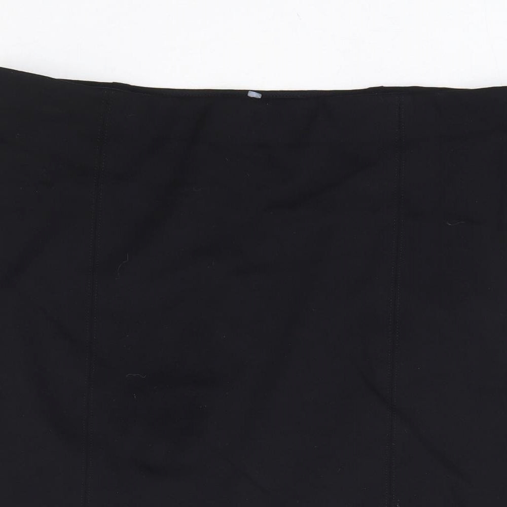 Marks and Spencer Womens Black Viscose A-Line Skirt Size 16