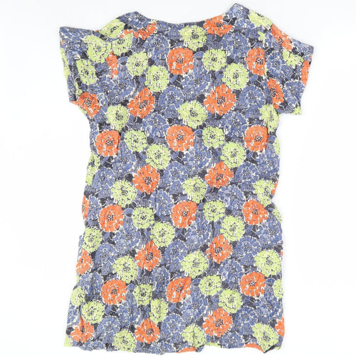 Mistral Womens Multicoloured Floral Viscose Shift Size 14 V-Neck Pullover - Butterfly