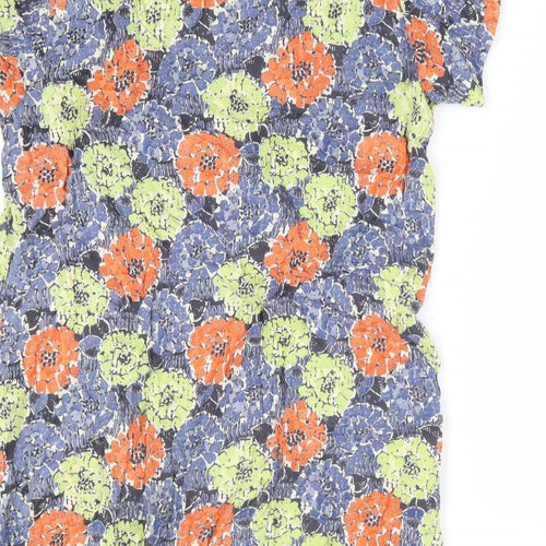 Mistral Womens Multicoloured Floral Viscose Shift Size 14 V-Neck Pullover - Butterfly