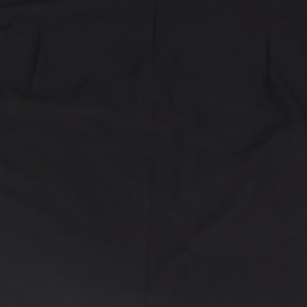 Boohoo Womens Black Polyester Basic Blouse Size 18 Mock Neck