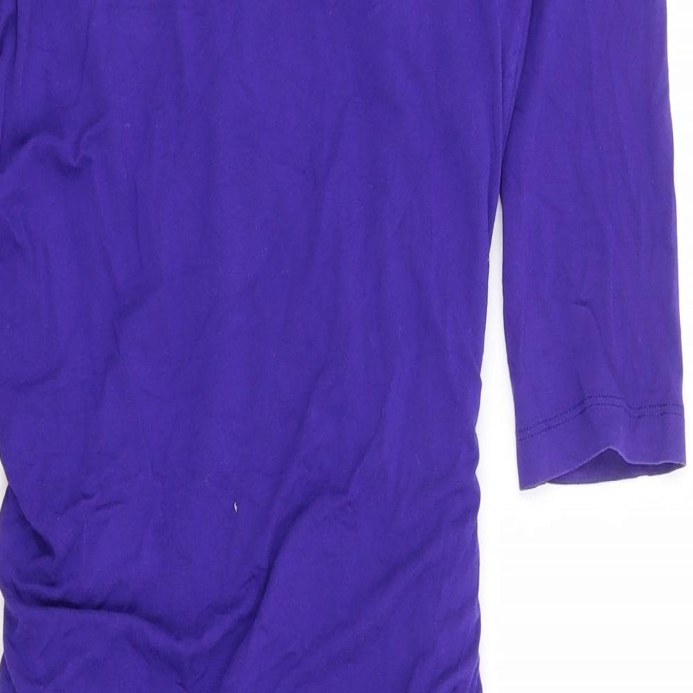 Baukjen Womens Purple Viscose Bodycon Size 10 V-Neck Pullover