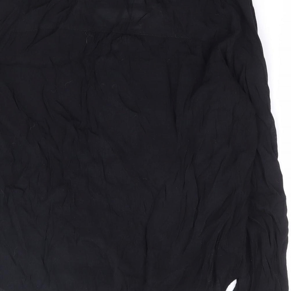 Divided by H&M Womens Black Viscose Basic Blouse Size 16 Collared