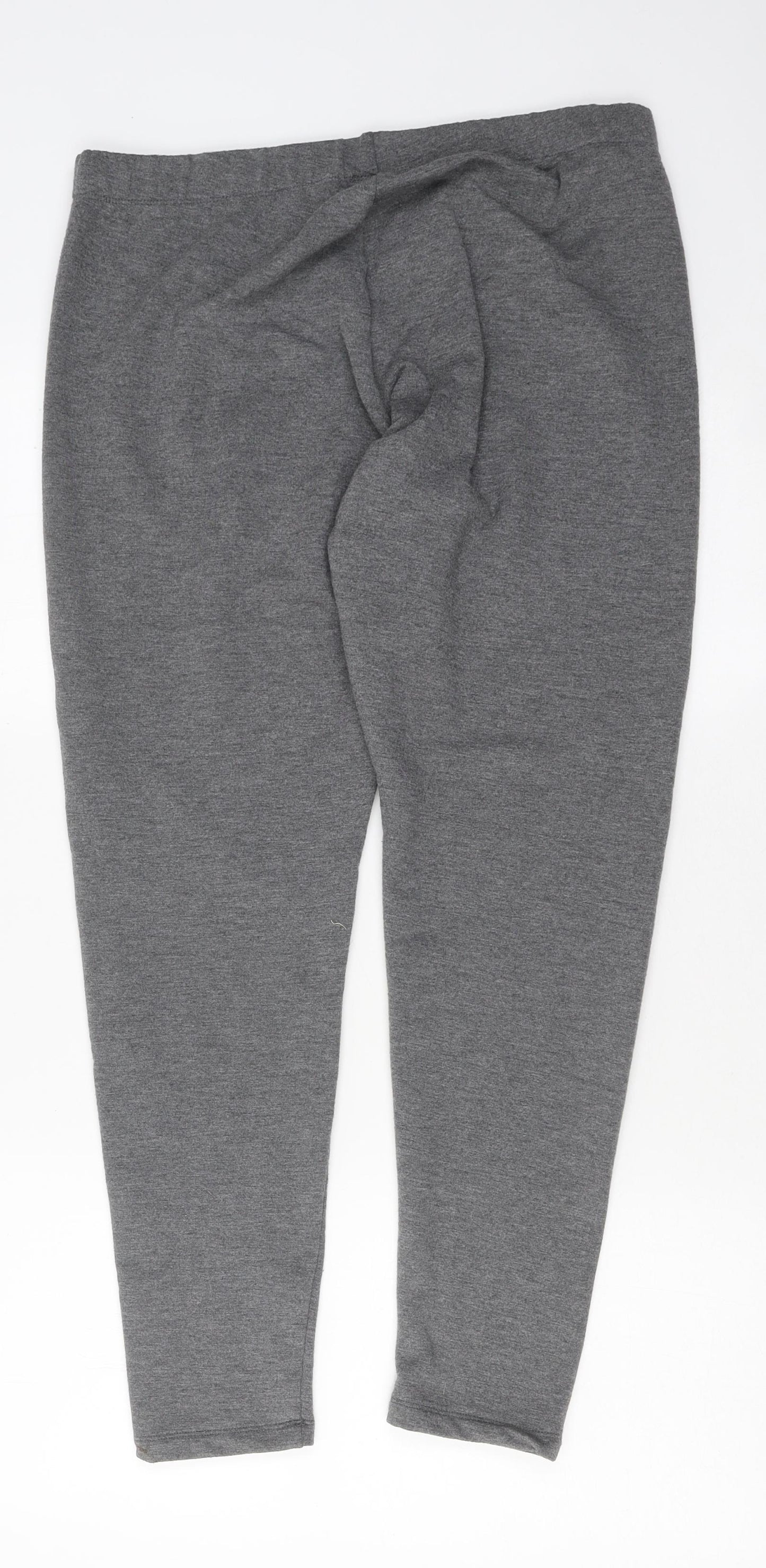 ESMARA Womens Grey Polyester Jogger Leggings Size L L35 in