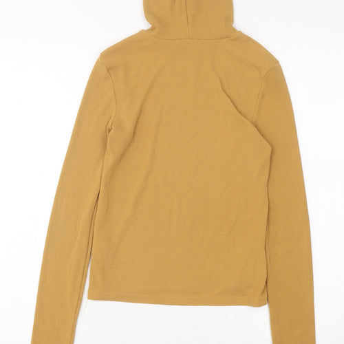 Cooperative Womens Yellow Polyester Tunic Polo Size XS Roll Neck