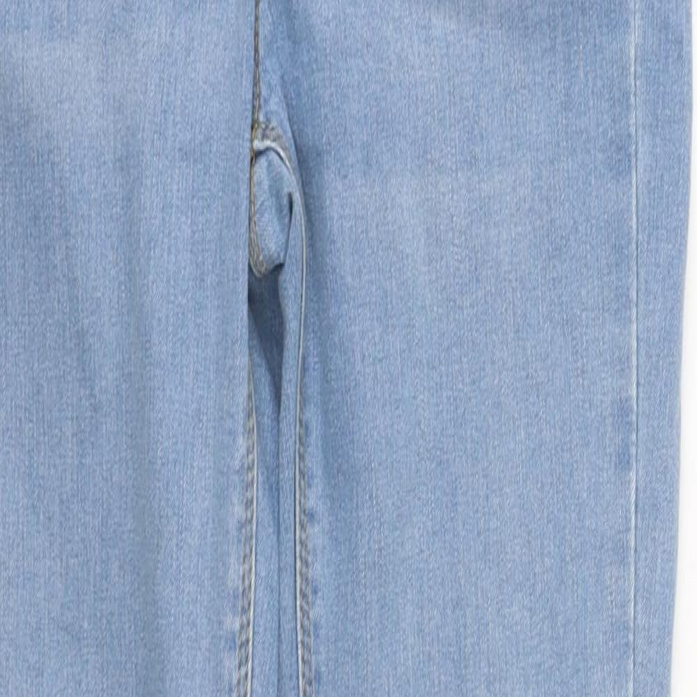Primark Womens Blue Cotton Skinny Jeans Size 8 L36 in Regular Zip