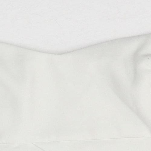 Topshop Womens White Polyester Cropped Blouse Size 8 Off the Shoulder
