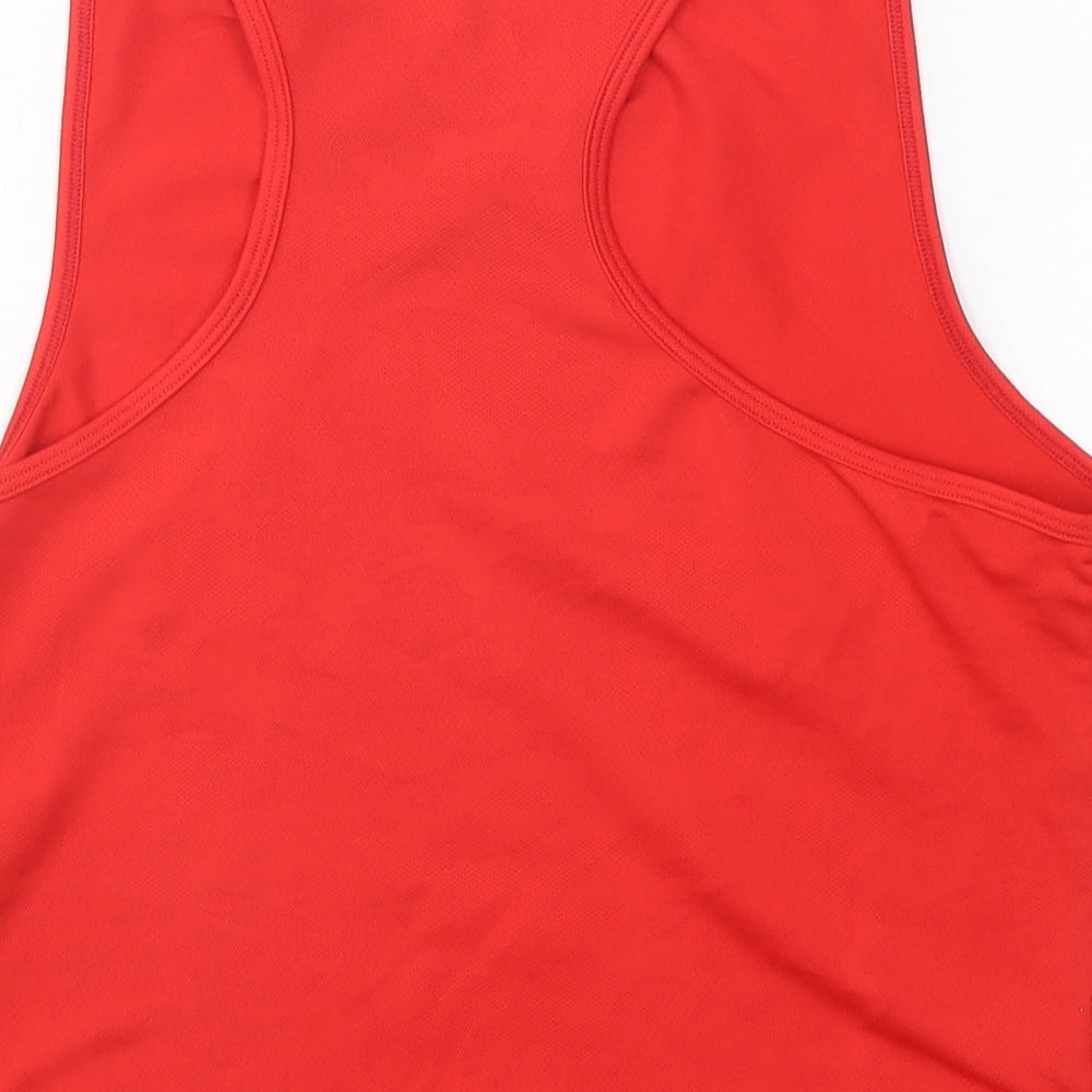 MP Womens Red Polyester Cropped Tank Size S Roll Neck