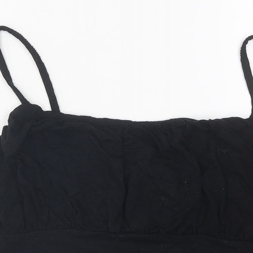 Primark Girls Black Polyester Camisole Casual Size S Sweetheart Pullover - Cropped
