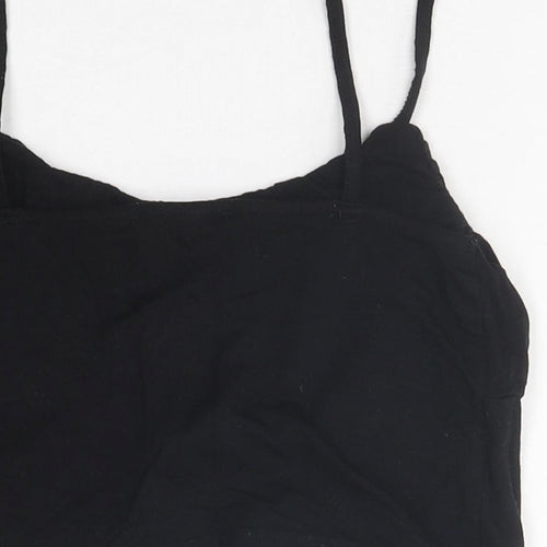 Primark Girls Black Polyester Camisole Casual Size S Sweetheart Pullover - Cropped