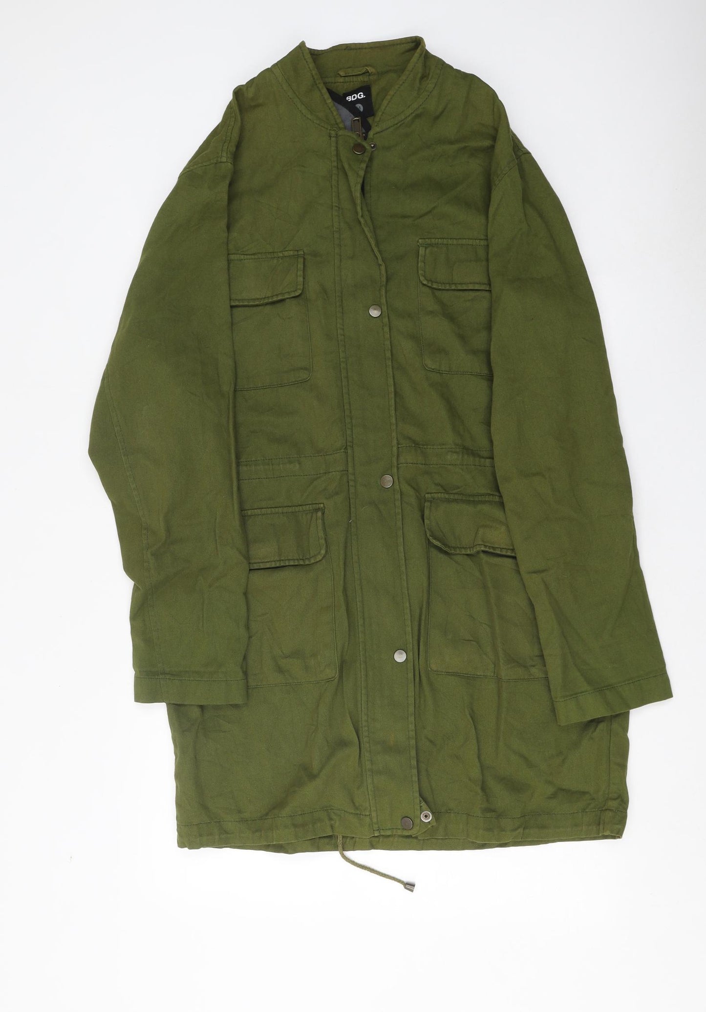 BDG Mens Green Overcoat Coat Size M Zip