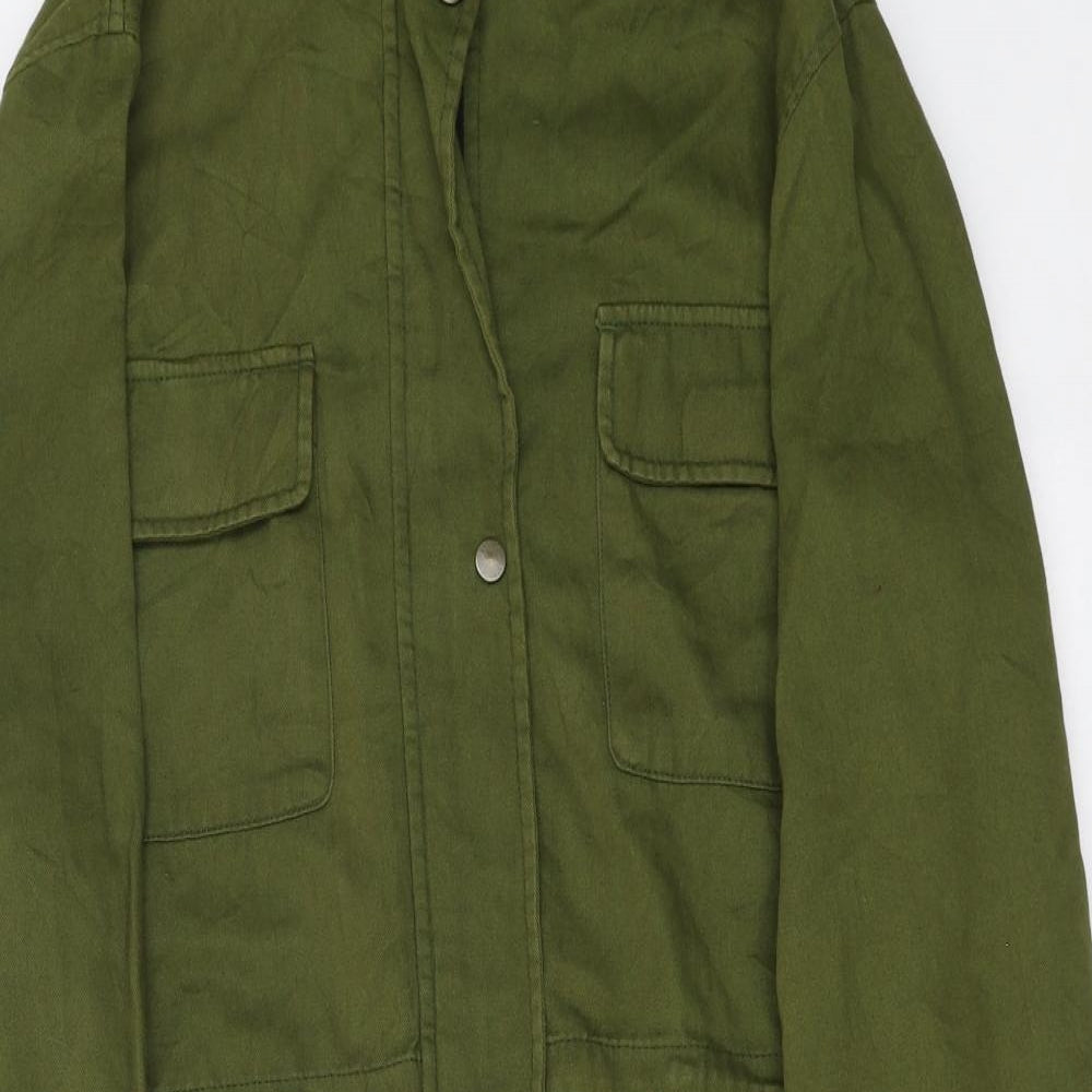 BDG Mens Green Overcoat Coat Size M Zip
