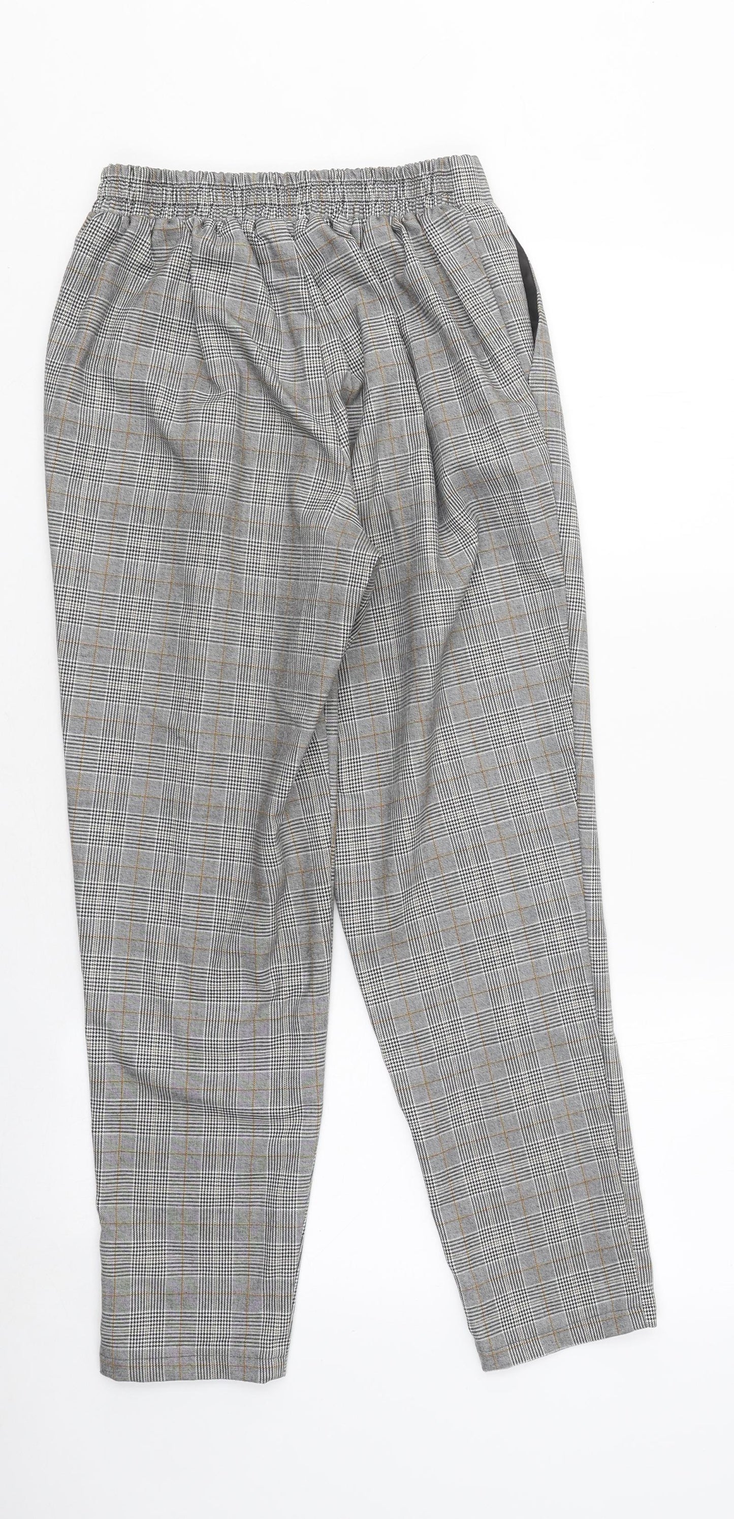 New Look Womens Multicoloured Plaid Polyester Trousers Size 8 L34 in Regular