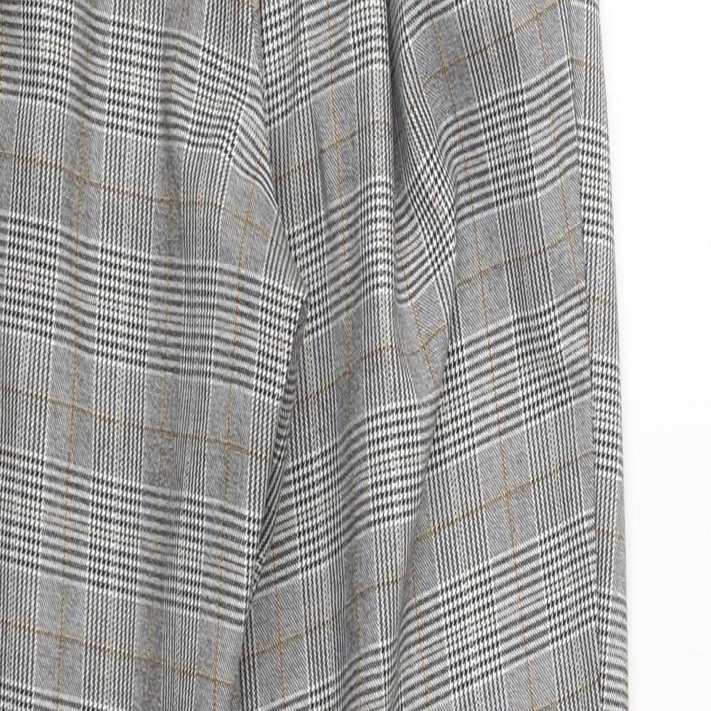 New Look Womens Multicoloured Plaid Polyester Trousers Size 8 L34 in Regular