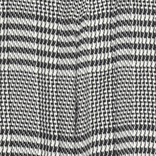H&M Womens Multicoloured Plaid Polyester Trousers Size 4 L35 in Regular Hook & Loop
