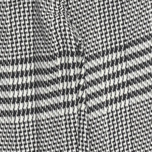 H&M Womens Multicoloured Plaid Polyester Trousers Size 4 L35 in Regular Hook & Loop
