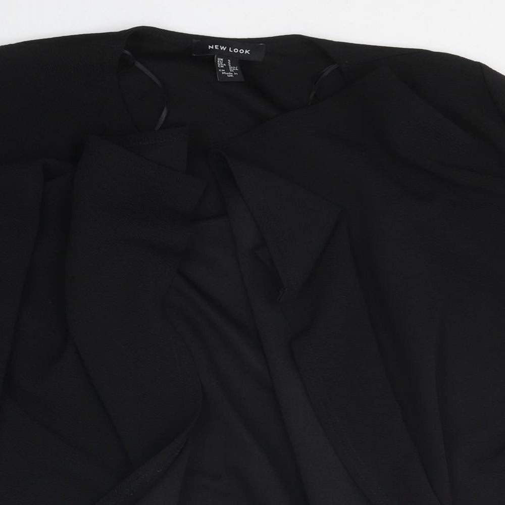 New Look Womens Black Round Neck Polyester Cardigan Jumper Size S