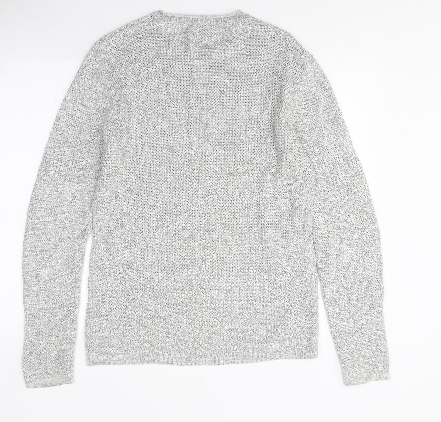 NEXT Mens Grey Round Neck Polyester Pullover Jumper Size M