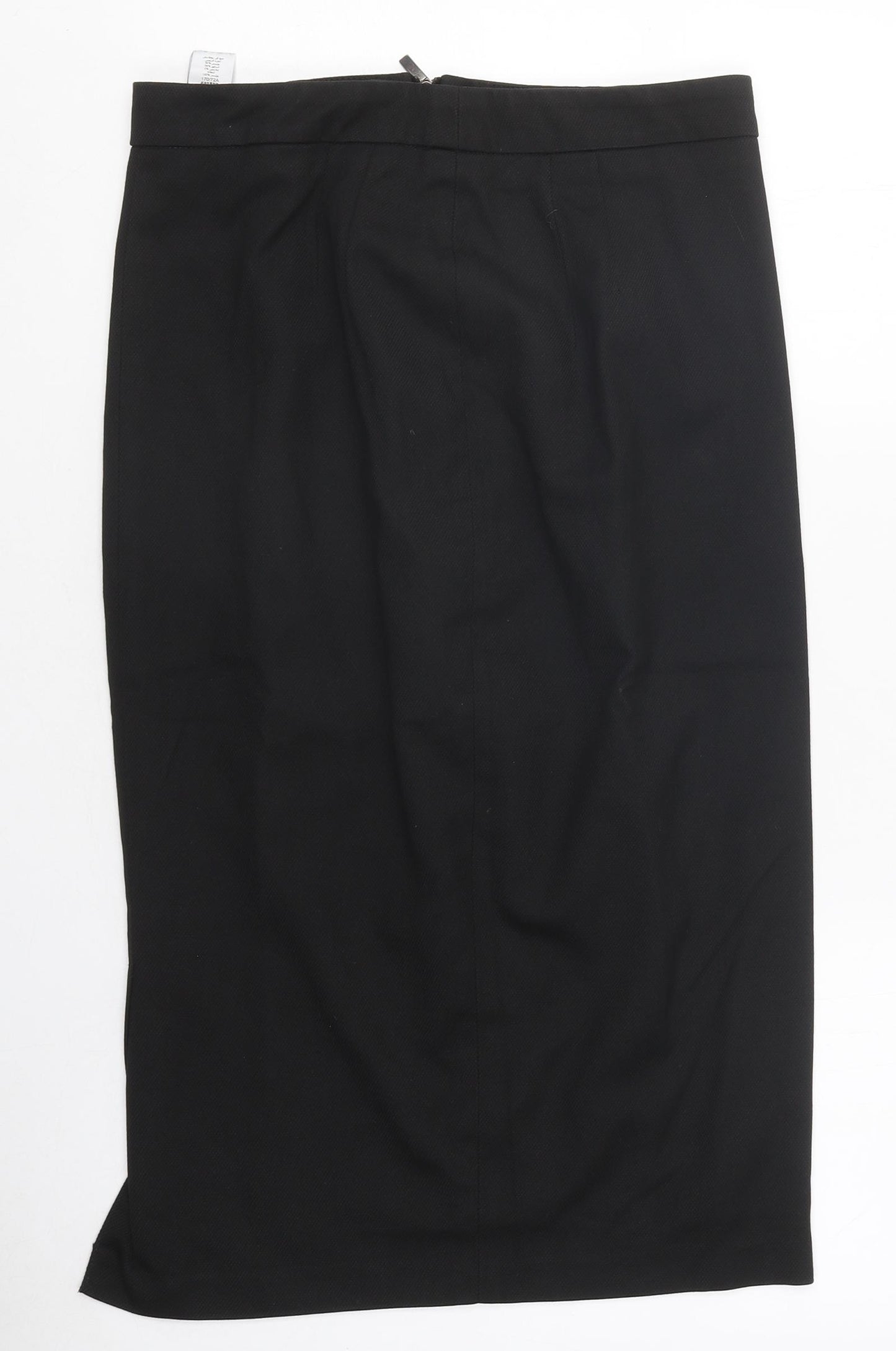 NEXT Womens Black Polyester Straight & Pencil Skirt Size 10 Zip