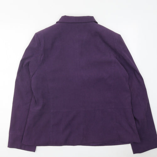 Damart Womens Purple Jacket Size 16 Zip