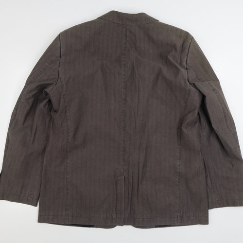 Preworn Mens Brown Polyester Jacket Suit Jacket Size 44