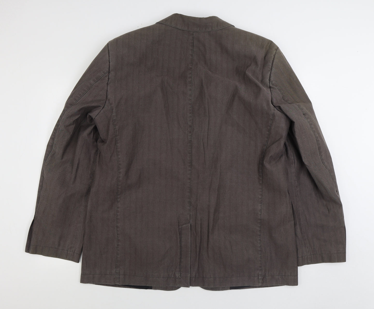 Preworn Mens Brown Polyester Jacket Suit Jacket Size 44